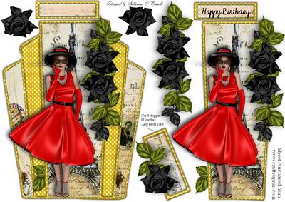 Love Paris Female Card Topper