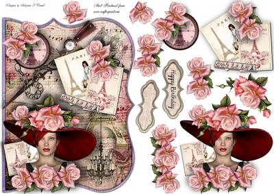 Shabby Chic Female Card