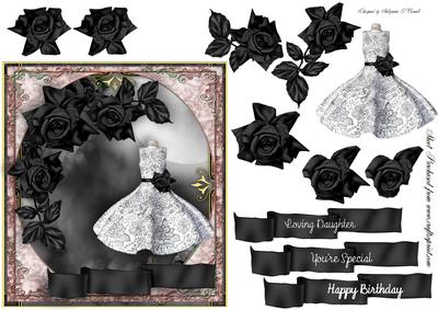 Black & White Female Card