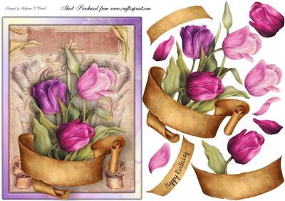 Exquisite Tulips Female Card