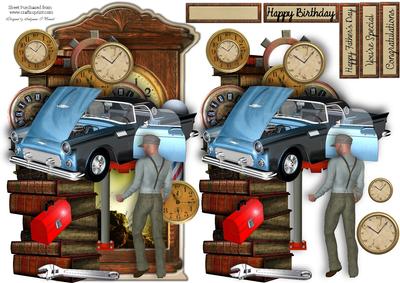 Mechanic O'clock Male Card