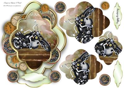 Motorbike Time Male Card
