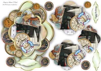 Time to Sail Stacker Male Card