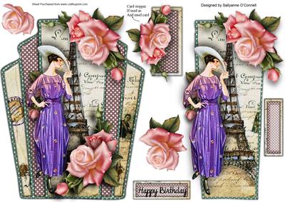 Paris with Love Card or Easel