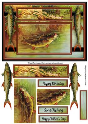 Fishing in a Pond Male Card