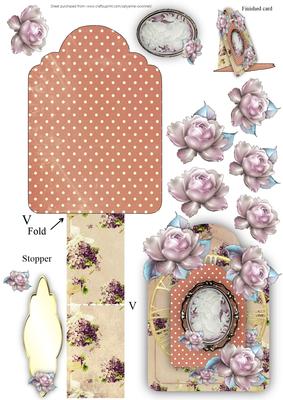 Miniature Floral Easel Card with Cameo