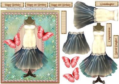 Evening Dress with Butterflies