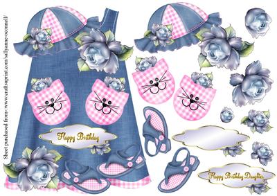 Summer Dress Card Topper