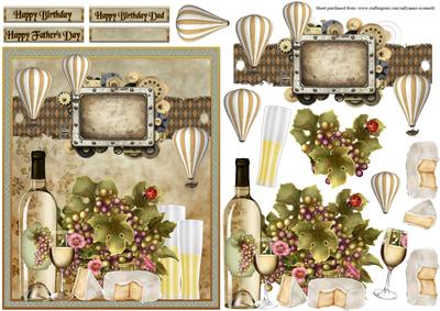 Wine and Cheese Male Card