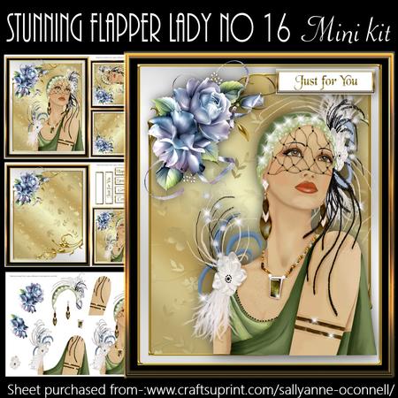 Stunning Flapper Lady No 16 Mini Kit