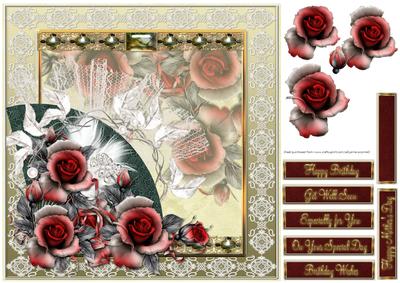 Roses, Lace and Fan