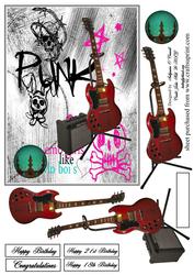 Guitar Birthday Card