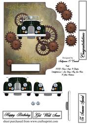 Male Birthday Card Steampunk