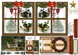 Easy Christmas Card with Extra Door Flap