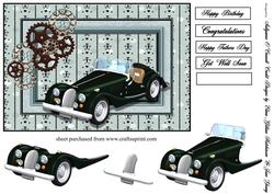 Vintage Car Male Any Occasion
