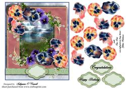 Female Card Any Occasion Pansy