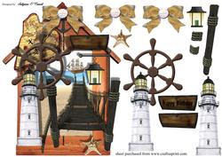 Lighthouse Beach Scene