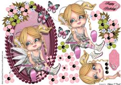 Little Girl Topper Card