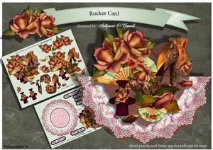 Floral Roses with Shoe Rocker Card Kit