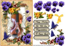 Violin Female Card