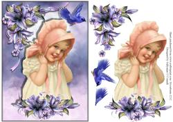 Little Girl Blue Sweet and Cute