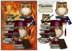Graduation Card with Owls