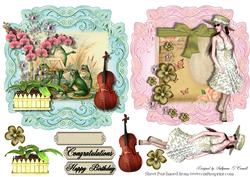 2x Topper Cards with Decoupage