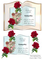 Open Book Sympathy Card