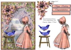 Little Girl Birthday Card or Special Occasion