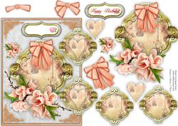 Lovely Female Card with Two Side Panels