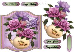 Tea Kettle with Roses