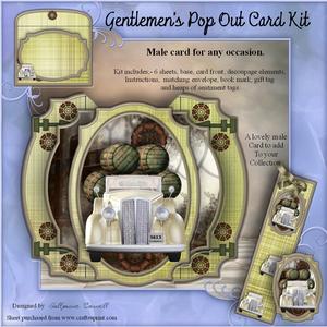 Gentlemen's Pop Out Card Kit