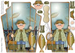 Pier Fishing Card Topper