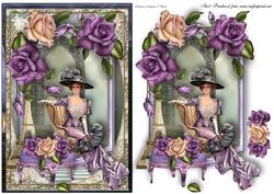 Vintage Lady Female Card