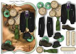 Suit O'clock Male Card