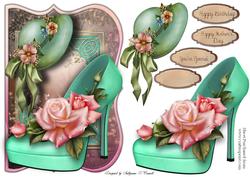 Stunning Shoe and Hat Female Card