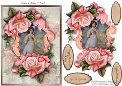 Vintage Female with Roses