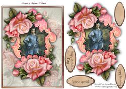 Vintage Boy Female Card