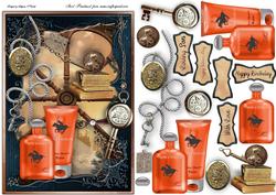 Aftershave with Charms Male Card