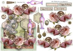 Over the Edge Shabby Chic Female Card