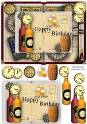 Happy Birthday Male Book Card