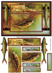 Fishing in a Pond Male Card