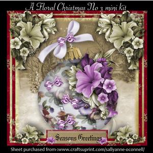 A Floral Christmas No 3 Mini Kit