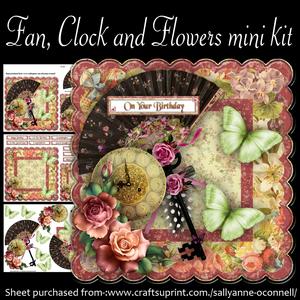 Fan, Clock and Flowers Mini Kit