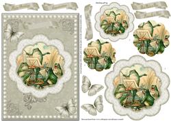 Vintage Frog Band Pyramage Card