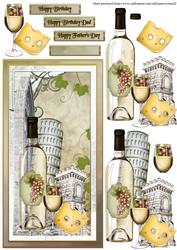 Wine and Cheese.2 Male Card