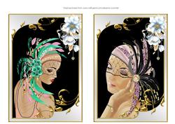 1920's Flapper Ladies No3 Card Toppers