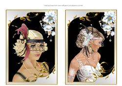 1920's Flapper Ladies No4 Card Toppers