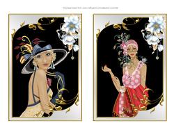 1920's Flapper Ladies No6 Card Toppers