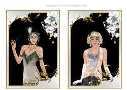 1920's Flapper Ladies No7 Card Toppers